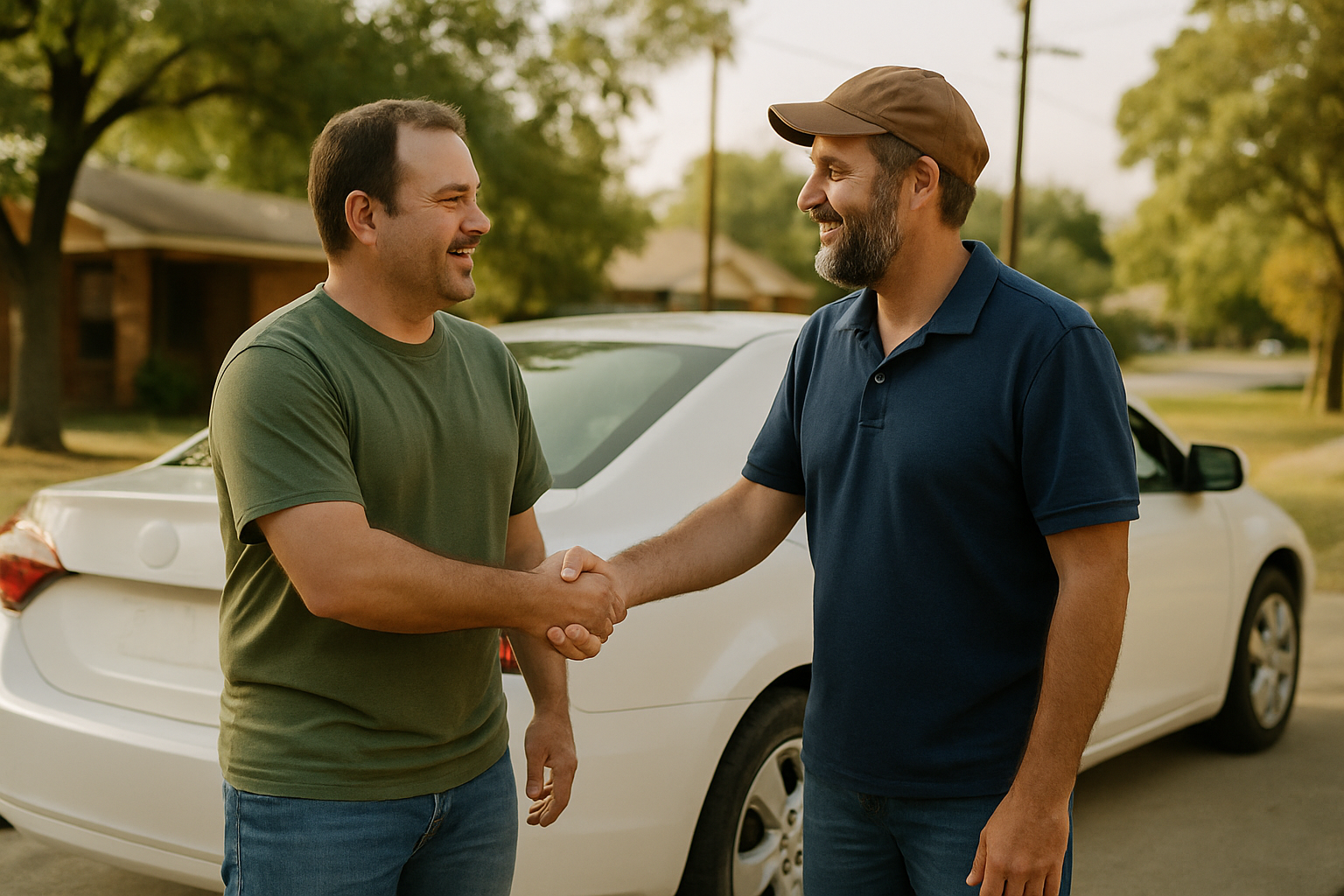 Vehicle donation moment in Texas